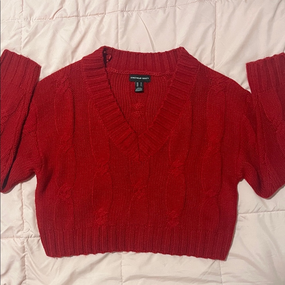 Red Knit Sweater